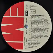 Double LP - Olivia Molina - Live! - Gatefold