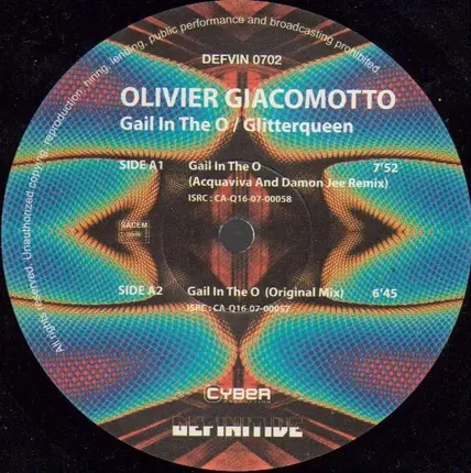 Olivier Giacomotto - Gail In The O / Glitterqueen
