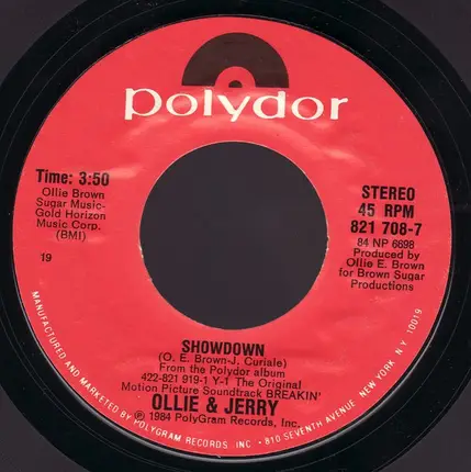 Ollie And Jerry - Breakin'... There's No Stopping Us / Showdown