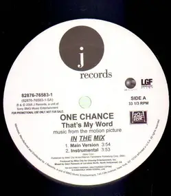 One Chance - That's My Word