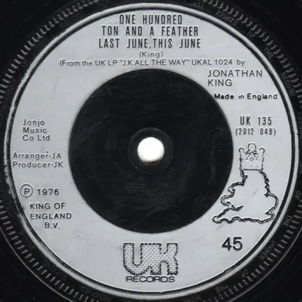 One Hundred Ton And A Feather - It Only Takes A Minute