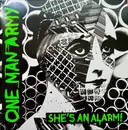 7inch Vinyl Single - One Man Army - She's An Alarm - Green Neon Vinyl