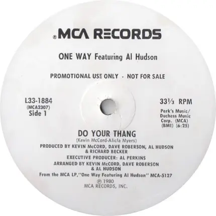 One Way Featuring Al Hudson - Do Your Thang