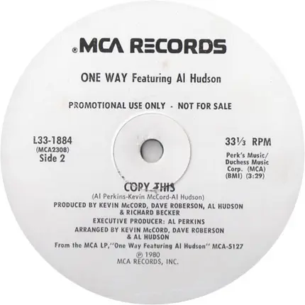 One Way Featuring Al Hudson - Do Your Thang