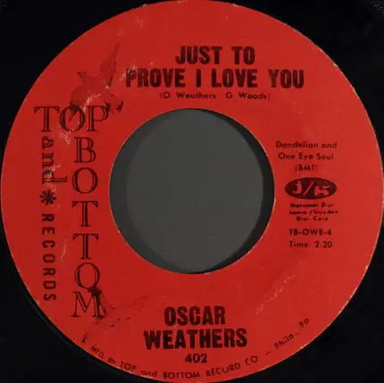 Oscar Weathers - Your Fool Still Loves You / Just To Prove I Love You