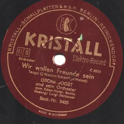 Oscar Joost - Wir Wollen Freunde Sein / Mädi