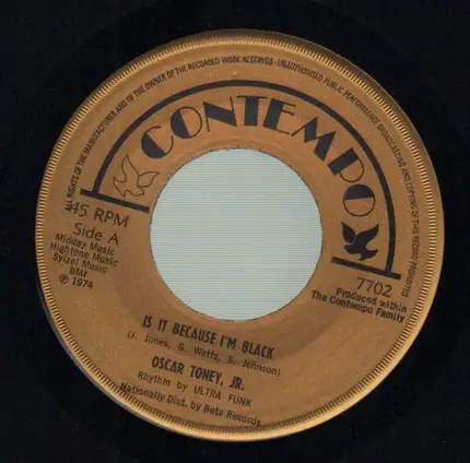 Oscar Toney, Jr. - Is It Because I'm Black
