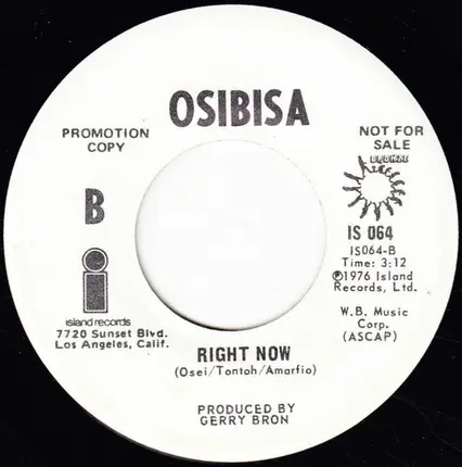 Osibisa - Dance The Body Music / Right Now