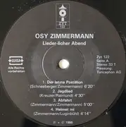 LP - Osy Zimmermann - Lieder-licher Abend