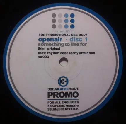 Openair - SOMETHING TO LIVE FOR