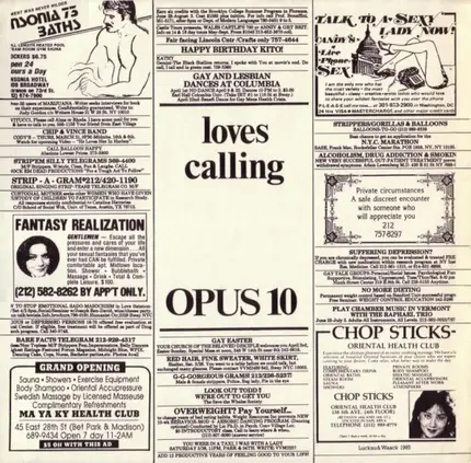 Opus 10 - Loves Calling