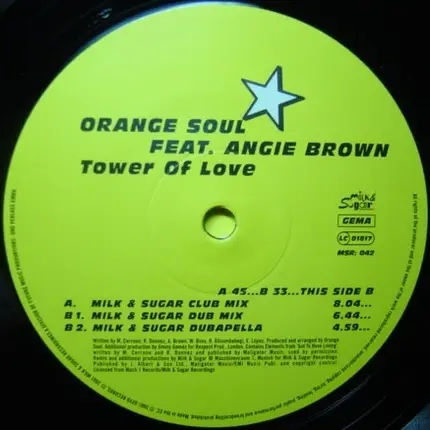 Orange Soul Feat. Angie Brown - Tower Of Love - Edition 1