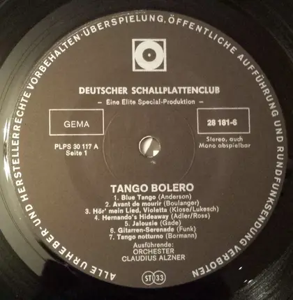Orchester Claudius Alzner - Tango