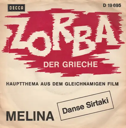 Orchester Alberto Begonha - Zorba Der Grieche / Melina