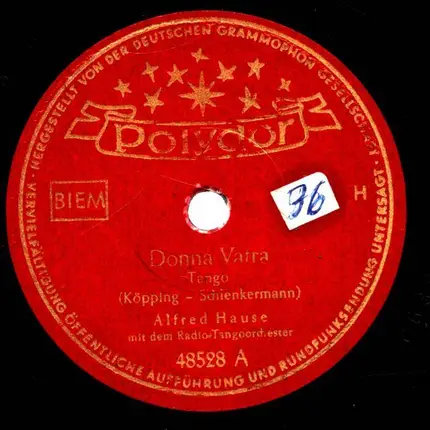 Alfred Hause - Donna Vatra / Tango Du Rêve (Traum Tango)