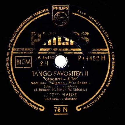 Orchester Alfred Hause - Tango-Favoriten II
