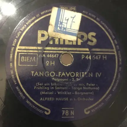 Alfred Hause - Tango-Favoriten IV