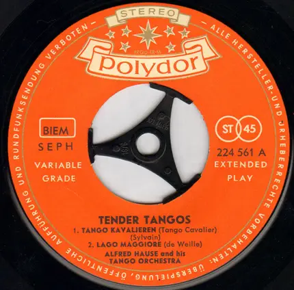 Orchester Alfred Hause - Tender Tangos