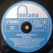 LP - Orchester Béla Sanders - Die Standardtänze Quickstep - Slowfox