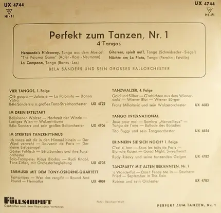 Orchester Béla Sanders - Perfekt Zum Tanzen, Nr.1