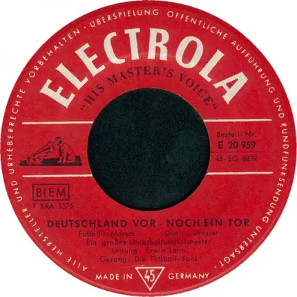 Orchester Erwin Lehn , Die Fussball-Fans - Deutschland Vor - Noch Ein Tor