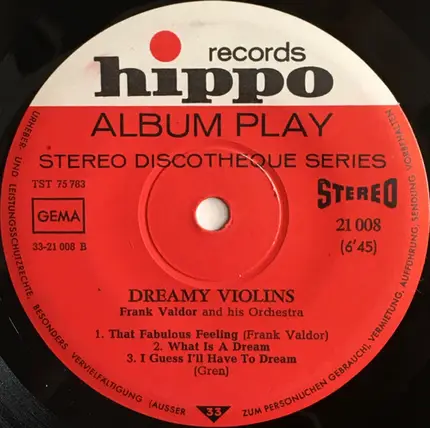 Orchester Frank Valdor - Dreamy Violins
