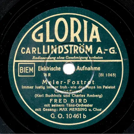 Orchester Fred Bird - Die Dorfmusik / Meier-Foxtrot