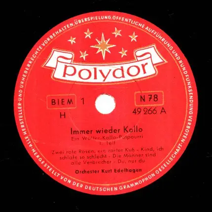 Orchester Kurt Edelhagen - Immer Wieder Kollo