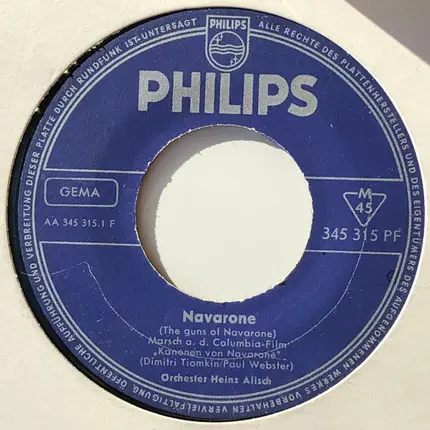 Orchester Heinz Alisch - Navarone / Jassu (Esel-Melodie)
