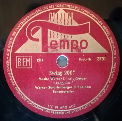 Orchester Werner Scharfenberger - Junge, Junge, Junge / Swing 2000