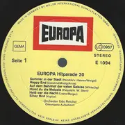 LP - Orchester Udo Reichel - Europa Hitparade 20