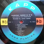 LP - Orchestra De Granados , Jaime Jardin - Valentino Tangos In Hi-Fi - Mono