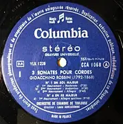 LP - Rossini - Trois Sonates Pour Cordes