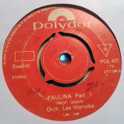 Orchestre Les Wanyika - Paulina