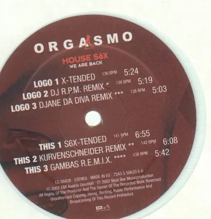 Orgasmo - House S6X We Are Back