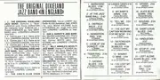 CD - The Original Dixieland Jazz Band - in England 1919-1920