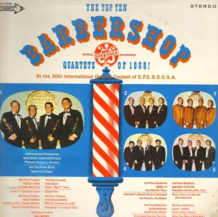 Oriole Four, Far Westerners, a.o. - The Top Ten Barbershop Quartets Of 1968!