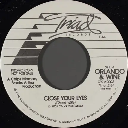 Orlando & Wine - Close Your Eyes