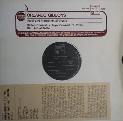 Orlando Gibbons - Vocal And Instrumental Music (Deller)