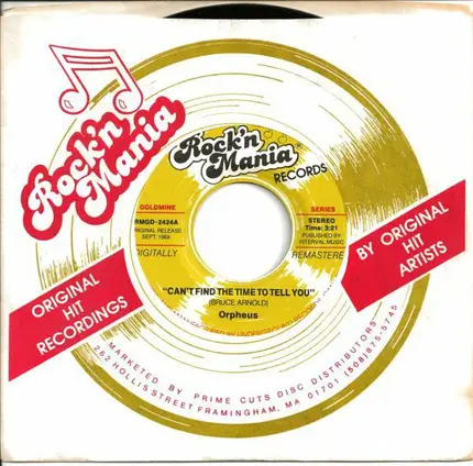 Orpheus / Teddy & The Pandas - Can't Find The Time To Tell You / The Lovelight