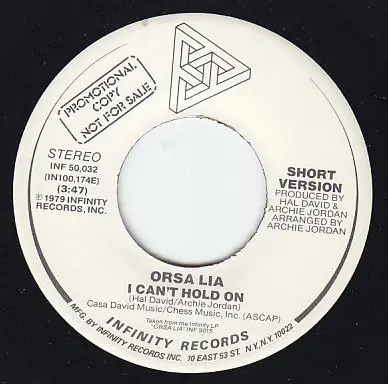 Orsa Lia - I Can't Hold On