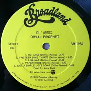 LP - Orval Prophet - Ol' Amos