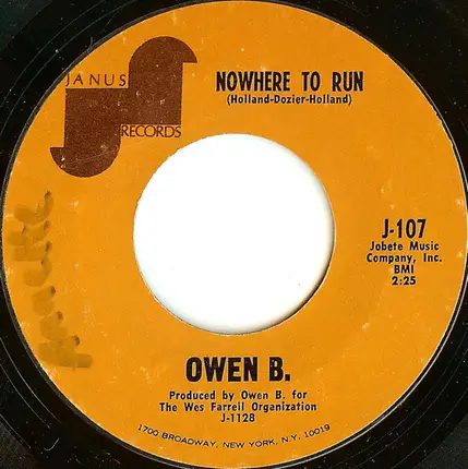 Owen B. - Nowhere To Run / Mississippi Mama