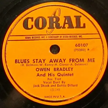 Owen Bradley And His Quintet - Fairy Tales / Blues Stay Away From Me