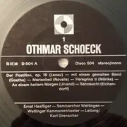 LP - Schoeck - Der Postillon, Op. 18