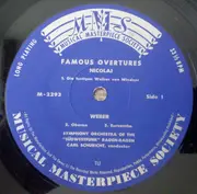 LP - Otto Nicolai / Carl Maria von Weber / Felix Mendelssohn-Bartholdy - Sinfonieorchester Des Südwestfu - Romantische Ouvertüren
