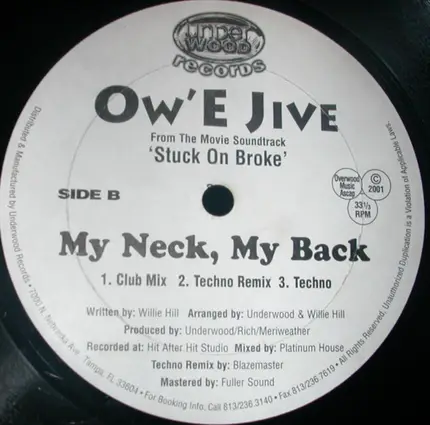Ow,E Jive - My Neck, My Back