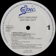 LP - Ozzy Osbourne - Just Say Ozzy