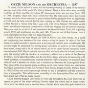 CD - Ozzie Nelson And His Orchestra - 1937