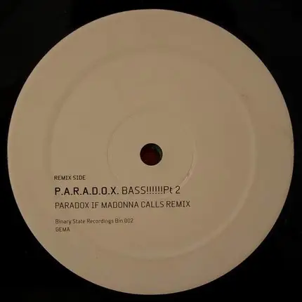 P.A.R.A.D.O.X. - Bass!!!!!!Pt 2